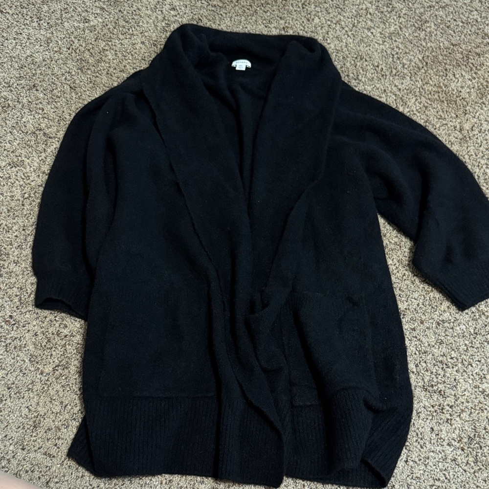 Cuyana Black Cardigan Sweater